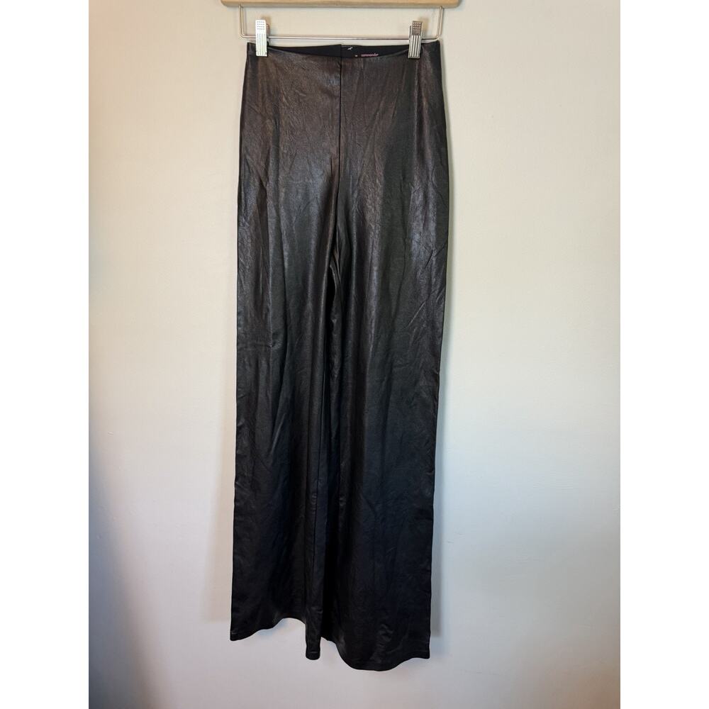 Commando Women’s Faux Leather Wide Leg Pants, Black, Medium $188 NEW - Picture 5 of 11